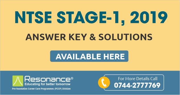 NTSE Stage-1 2019 Answer Key, Solutions & Paper Analysis by Resonance