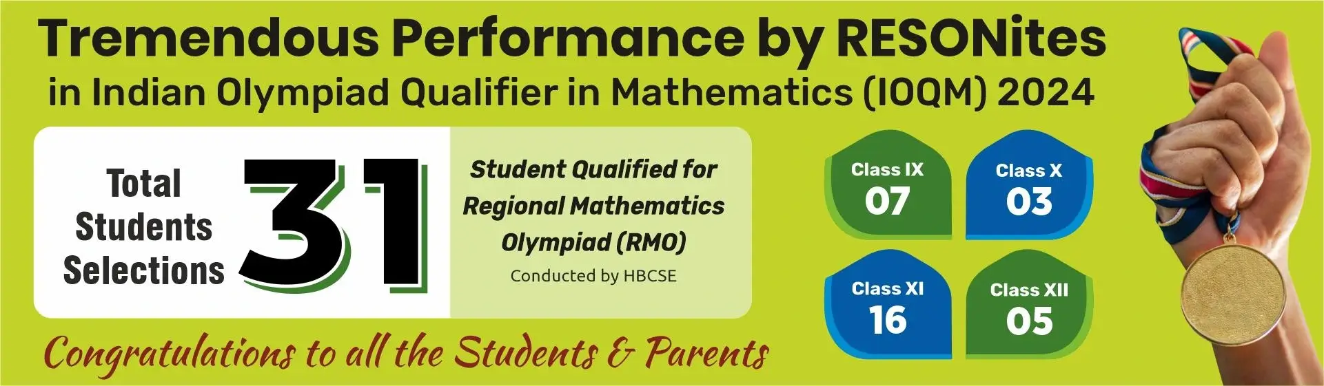 IOQM Result : 31 Student Selected